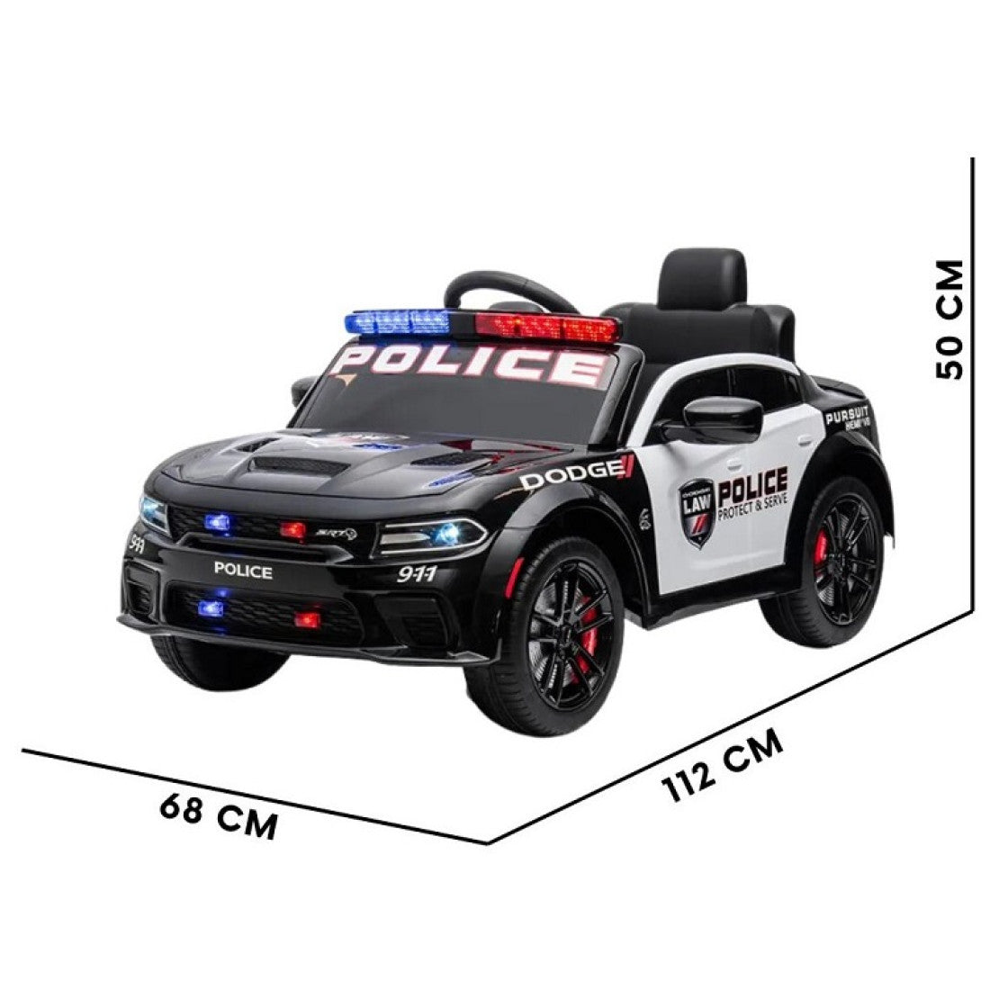 DODGE CHARGER POLICE RIDE ON CAR(Licensed)