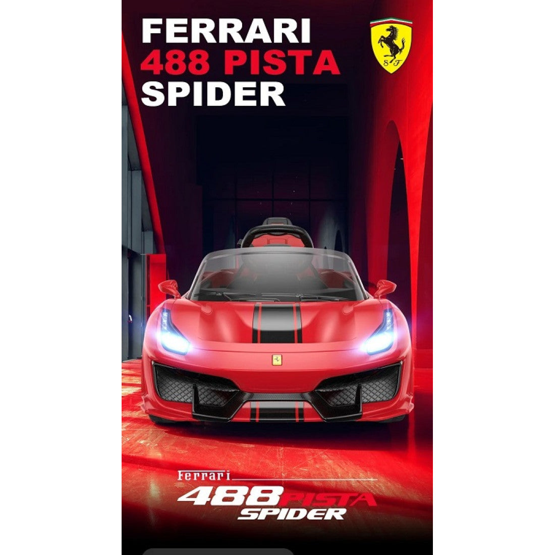 FERRARI 488 PISTA SPIDER RIDE ON CAR