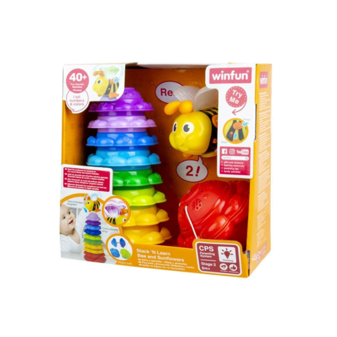 WINFUN STACK N LEARN BEE AND SUNFLOWER