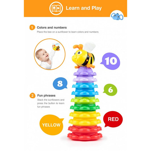 WINFUN STACK N LEARN BEE AND SUNFLOWER